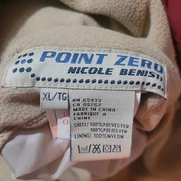 Point Zero Nicole Benisti Red and Tan Reversible Vest XL - Picture 7 of 7